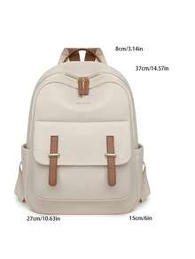 Fashion Women's Large Capacity Computer Backpack, Travel Commuter Bag, Student School Bag - Beige - View 9