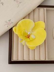 1pc Ladies' Blue Phalaenopsis Acrylic Imitation Flower Alligator Clip For Vacation, Photography, Hairstyle, Summer Boho Hair Claws Claw Clips Hair Clips Hair Jaw Clip Hair Clamps Hair Clutch Hair Claw Clip Fall Winter Hair Accessories For Women