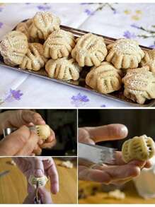 1/2/3/4/5/6Pcs Multipurpose Stainless Steel Pastry Tongs - Ergonomic Dough Scraper & Cookie Maker For Maamul, Pastries, Pasta - Durable Kitchen Tools With Comfort Grip, Hanging Storage Design, Baking Essentials, Compact Tool, Sturdy Construction, Cooking Enthusiasts