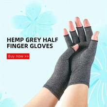 Gants demi-doigts respirants - fibre de polyester anti-dérapante et durable, convient pour la conduite, la fitness, les activités extérieures, la pêche et le combat - conception tricotée lavable en machine, disponible en noir, gris, rose et beige