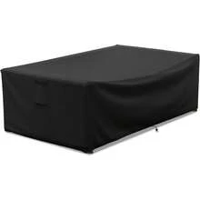 Patio Furniture Cover, Waterproof, Suitable For Coffee Table Cover, Practical Rectangular Outdoor Table Cover, Dimensions 242 X 162 X 100 Cm, Black