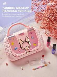 Kids Makeup Kit For Girl - Kids Makeup Kit Toys For Girls,Play Make Up For Little Girls, Princess Makeup Case ,Age3-12 Year Old Children Gift,Birthday Gift Toys For Girls(Random Color Blocks)