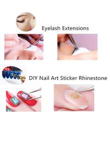 8/4/2 Pieces Stainless Steel Sticker Tweezers, Cute Craft Tweezers For Stickers, Scrapbooking, Vinyl, Eyelashes, Electronics, Multicolor