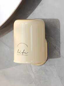 1pc Toothbrush Holder Shelf - Bathroom Wall-Mounted Mouthwash Cup Free-Drilling Tooth Cup Holder Set Back To School