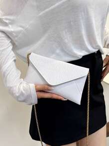 Women's Fashion Simple Versatile One Shoulder Diagonal Crossbody Envelope Bag, Solid Color Large Capacity Suitable For Shopping, Wallet, Shopping, Young Women, College Students, Newcomers, White-Collar. Ideal For Office, University, Work, Business, Commute, Outdoor Activities, Travel And Excursion