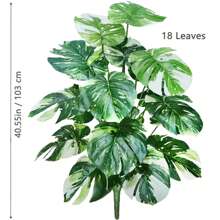 63-86-103cm/40,55 Zoll künstliche Monstera Pflanzen, Fake Palmenbaum mit Kunststoff Schildkrötenblättern, grüne Hochgewächse für Heim, Garten und Raumdekoration
