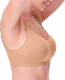 Women's Comfort Revolution Wireless Bra, ComfortFlex Fit Full-Coverage Bra - In the Navy Dot - View 5