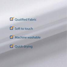 New N&Y HOME Small Fabric Shower Curtain Liner For Long Stall Size 36 X 78 Inches,Hotel Quality, Washable, White Narrow Bathroom Curtains With Grommets, 36x78 - 白色 36 英吋寬 x 78 英吋長(1 包) - 查看 3
