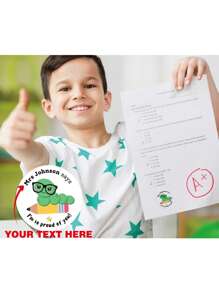 35/70pcs Personalized Teacher Reward Stickers, Custom Well Done Labels For Students, Great Job Teacher Stationery, Smart Cookie Super Star Bee Kids Product Size: 1.57x1.57 Inches,School Supplies,Back To School,School Supplies,Back To School,School Gift,For Office,For School,For Classroom,For Teacher Gifts,For University,For Colleague,For Dorm Rooms,For Teacher,For Boys And Girls,For Teenagers,Junior High School Students,Middle School Students,High School Senior High School Students,College Students,University Students,Freshman,Sophomore,Underclassmen
