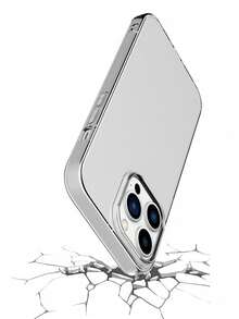 1pc Classic Transparent Soft Cellphone Case With Large Hole, Compatible With IPhone, Galaxy And Other Smartphones - Clear - View 4