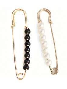 Faux Pearl Waist Pin Scarf Headscarf Clip Shawl Brooch Sweater Pin Women's Brooch - 7-bead Brooch - View 9