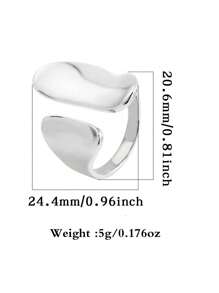 925 Sterling Silver Geometric Asymmetrical Vintage Style Women's Rings, Asymmetric Minimalist Rings For Daily, Party, Holiday, Gift