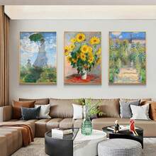 1pc Quà tặng Bộ sưu tập nghệ thuật cổ điển Claude Monet Tranh Canvas Áp phích và bản in Nghệ thuật treo tường Hình ảnh cho Phòng khách Trang trí nhà Khung tùy chọn - Nhiều màu - Xem 1