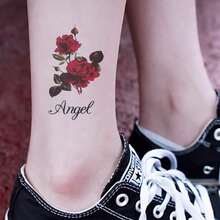 Flower Realistic Temporary Tattoos, Small Tiny Fake Rose Tattoo Stickers, 10 Sheets For Women Girls Adults Makeup On Body Face Hand Finger Arm Neck Wrist, Sexy Party Supplies Favors