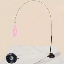 1Pc Cat Teasers Stick Interactive Toys, Pet Feather Bell Refill Replacement Catcher Product For Cat Exercise Self-Entertainment,With Suction Cup,Handheld Teaser Stick