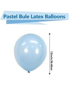 25pcs Light Blue Latex Party Balloons - 12 Inch Round Helium Quality Light Blue Baby Blue Balloons, For Wedding, Baby Shower, Gender Reveal, Birthday Party Decorations - Blue - View 3