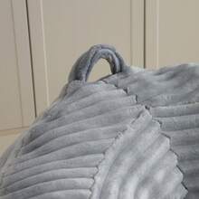 Giant Bean Bag Chair With Ottoman, Memory Foam Filled Corduroy Gaming Chair,With Pedals,Faux Fur Shell-Shaped Lounge Chair - Floor Sofa For Living Room, Home Theater, Play Zone - & Non-Slip Base,Very Suitable For Bedrooms, Living Rooms, Game Rooms, Study Rooms, Offices, Or Apartments. - A-灰色(燈芯絨) - 查看 4