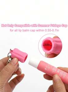 2 BUCĂȚI/SET Breloc Suport pentru Luciu de Buze pentru Vară, Balsam de Buze din Silicon Flexibil, Manșon pentru Breloc pentru Capac 0,55-0,7 in, Accesorii Portabile pentru Geantă, Brelocuri pentru Retușuri în Deplasare, Rechizite Școlare, Înapoi la Școală