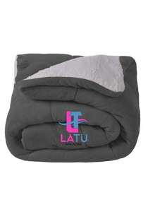 Blanket Duvet Quilt And Blanket Double Queen Size Double Sided Blanket And Sherpa Sheepskin - 灰色的. - 查看 4