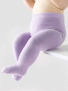 1 Pair Year-Round Essential Solid Baby Toddler Leggings Socks – Children Girl Kid Tights For Casual, School & Layering