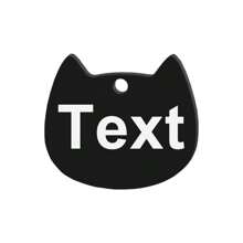 Customized Cat Shaped Name Tag, Pet ID Tag, Cat Accessories, Collar Pendant, Various Fonts And Colors Available