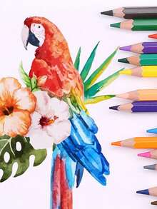 48 Colors (48pcs) HB Colored Pencils, Hexagonal Barrel, Art Supplies, 12 Colors - 48 Colors Available, Great Gift For Friends On Halloween And Christmas - Multicolor - View 5