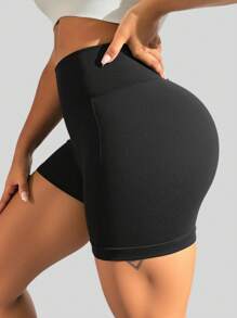 3 Packungen Damen nahtlose Kurven Bauch Kontrolle Sporthosen, Yoga Workout Fahrrad Shorts