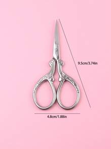 1 pièce Ciseaux de beauté à poignée dégradée en acier inoxydable, coupe-ongles à pointes pointues pour les sourcils, les cils, les stickers pour ongles, les fournitures pour ongles, les outils pour ongles, les outils d'art pour ongles, la rentrée scolaire, les ongles, les outils pour ongles pour les faux ongles, les outils de manucure et de pédicure