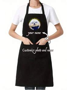 1件定制防水围裙，可个性化定制文字和照片，趣味厨房烹饪围裙，可定制Logo和文字，是情人节、父亲节、母亲节、生日、周年纪念日的理想礼物——送给女性、厨师、妈妈、爸爸、丈夫、女朋友、男朋友的独特礼物，也适合婚礼（男女皆宜），另附洗衣手套。 - 彩色 - 查看 2