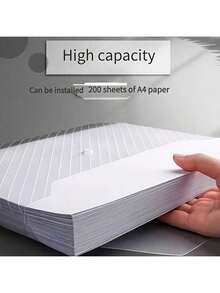 10pcs Classic A4 Clear PP Waterproof Document Folders, Transparent File Envelopes - Document Bag - View 3