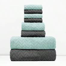 8pcs Wheat Coral Fleece Towel Set, Includes 2 Bath Towels, 2 Face Towels And 4 Hand Towels, Soft Skin-Friendly Quick Dry Absorbent Bathroom & Kitchen Towel Set Back To SchoolFor Beauty Salon Home Bathroom