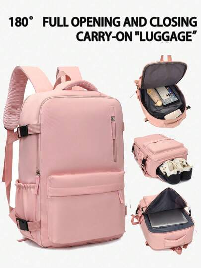 Women's Backpack, Women's Large Capacity Travel Backpack, Commuting And Class Backpack, Fashionable Computer Bag, Short Distance Business Travel Luggage Bag, School Backpack, School Supplies, School Backpack, School Bag, Backpack For School, Back To School Backpack, School Bookbag, Big Backpack, Backpack School, Back To School Bags, Laptop Compartment, Luggage Strap Design, Airline Approved, Shoes Compartment, Lightweight, Portable, Suitable For Teen Girls Women College Students, Perfect For Back To School, First Day Of Schoolback To School Essentials