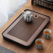 1 pièce Set à thé en bois, plateaux d'égouttage à thé, plateaux à thé Gongfu domestiques et extérieurs, plateaux à thé portables, plateaux à café, plateaux alimentaires pour la rentrée scolaire