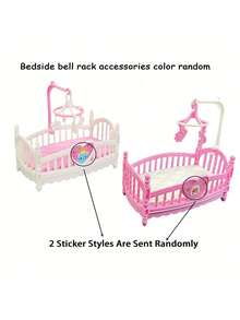 娃娃配件 公主床挂头铃玩具（随机配件） 迷你家具（适合11cm娃娃） 娃娃屋配件 小摆件 微型场景玩具,房间装饰 - 彩色 - 查看 9