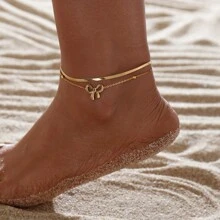 1pc/Set Classic Style Anklet Bestsellers, Includes Resin Shell, Star And Moon Pendants, Multiple Styles, Suitable For Women's Daily Wear And Party Occasions