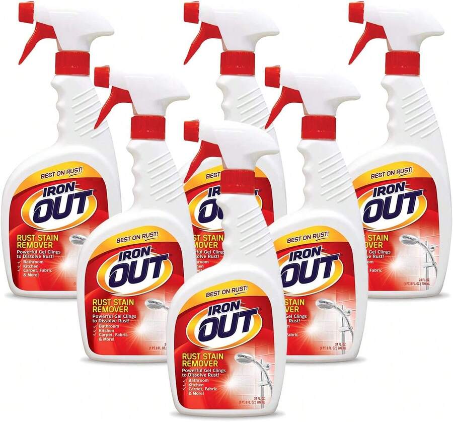Gel en aerosol quitamanchas de óxido Iron OUT, elimina manchas de óxido en baños, cocinas, lavandería y exteriores, 24 onzas - Gel en aerosol - Ver 1