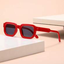 1 pezzo Occhiali di moda con cornice quadrata in colore gelato, con contrasti di colore, adatti a uomini e donne, per uscire, fare shopping, tempo libero