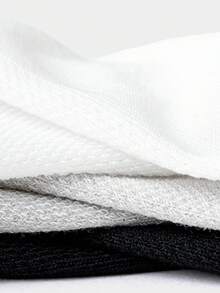 Balabala Children's Socks Summer Mesh Kids' Ankle Socks Boys Girls Elastic Pack Of Three - White Grey Tone - View 6