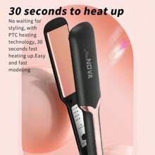 2-In-1 Rotating Hair Straightener, With Four Heat Settings, Ionic Hair Care Technology, Instant Heat, No Physical Switch