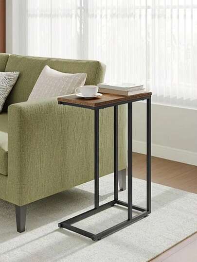 Mesa de centro, mesa de salón, mesa auxiliar, mesa de centro en forma de C, mesa de centro, mesa de sofá, mesita de noche, mesa de centro de metal, mesita de noche para salón o dormitorio.