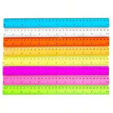 8 件/套 30 厘米薄塑料尺，多色，OPP 袋包装，适合学生、学校用品、办公室和家庭使用，学校用品，返校 - 彩色 - 查看 6