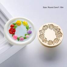 1pc Floral Series Wax Seal Stamp Brass Head, Plant Flower Retro Seal Stamp, Lily/Rose/Lily Of The Valley/Strawberry/Tulip Pattern, Embossed Solid Brass Stamp Head, Suitable For Decorating Envelopes, Party Invitations, Wine Packaging, Snail Mail, Christmas Gifts,Back To School,School Supplies - Multiple Sizes - View 30
