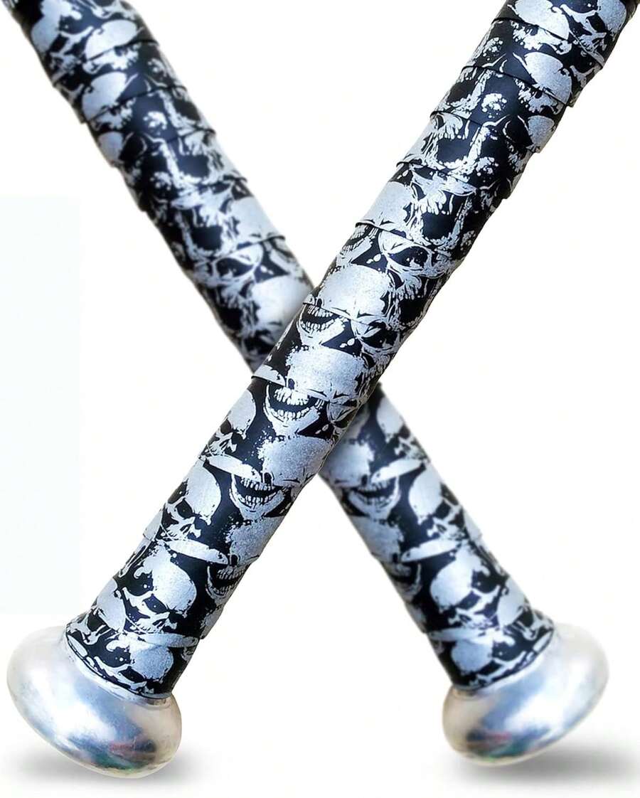 ALIEN PROS Bat Grip Tape For Baseball 0.5 MM (2 Pack) – Precut And Pro Quality Bat Tape – Wrap Your Bat For An Epic Home Run - Replacement For Old Baseball Bat Grip - White - View 1