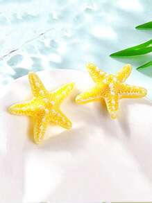 10pcs/Set Resin Shell Pearl Starfish Hair Clips Set, Acrylic Women Hair Accessories Headpiece Beach Wedding Decor (Charming) Claw Clips Hair Claws Hair Barrettes