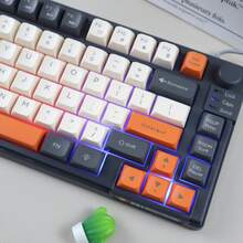 81-Key Wired Membrane Gaming Keyboard With MDA Spherical Keycaps, Triple Color Backlighting, Suitable For Office, Gaming, Desktop Computer, Laptop - K81 Shimmer - View 4