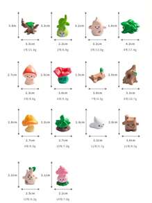 1/14pcs Fairy Tale Forest Miniature Statues, Suitable For Garden Decor, Handmade DIY Craft Parts