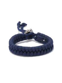 1pc Handmade Woven Paracord Bracelet, Camouflage Pattern, Fashionable Outdoor Wrist Band For Men & Women, Suitable For Daily Wear And Gift