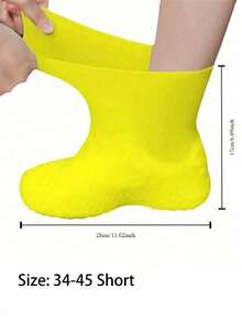 Reusable Rubber Rain Boots Covers, Silicone Waterproof Shoe Covers, Suitable For Rainy Days, For School, Office, Home, Travel And Other Occasions. Waterproof Silicone Outdoor Rain Boots Covers, Walking Shoes Accessories. These Reusable Shoe Covers Are Suitable For School, Office, Home, Travel And Other Occasions. Back To School Supplies. Convenient Handheld Bag For Women. - Multicolor - View 6