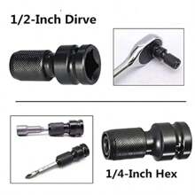 Electric Wrench Converter Head Hexagonal 1/2 To 1/4 Converter Wrench Impact Socket Adapter Electric Accessories