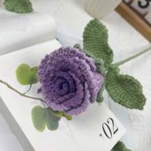 1pc Hand-Crocheted Yarn Flower, Luo Shen Flower Bouquet, Valentine's Day, Best Friends, Everlasting Flower, Wedding Gift